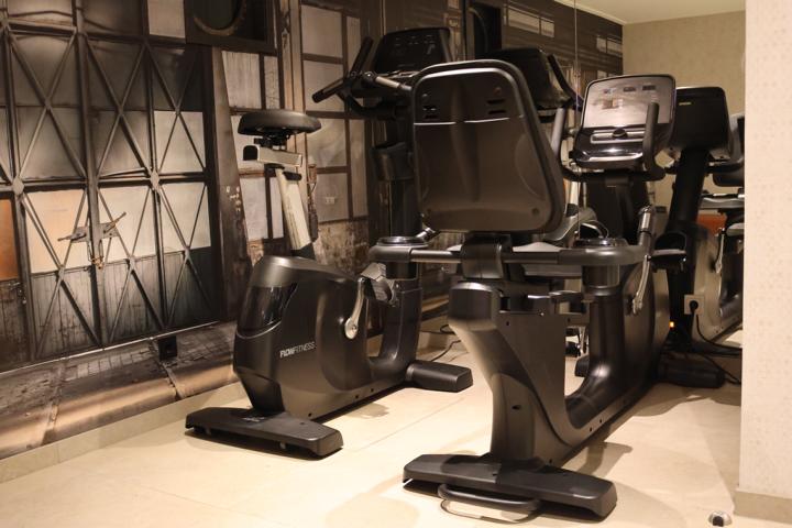 Ein kleiner Fitness-Bereich mit zwei modernen Sportgeräten befindet sich auf dem Hauptdeck an Bord der MS „nickoSPIRIT"