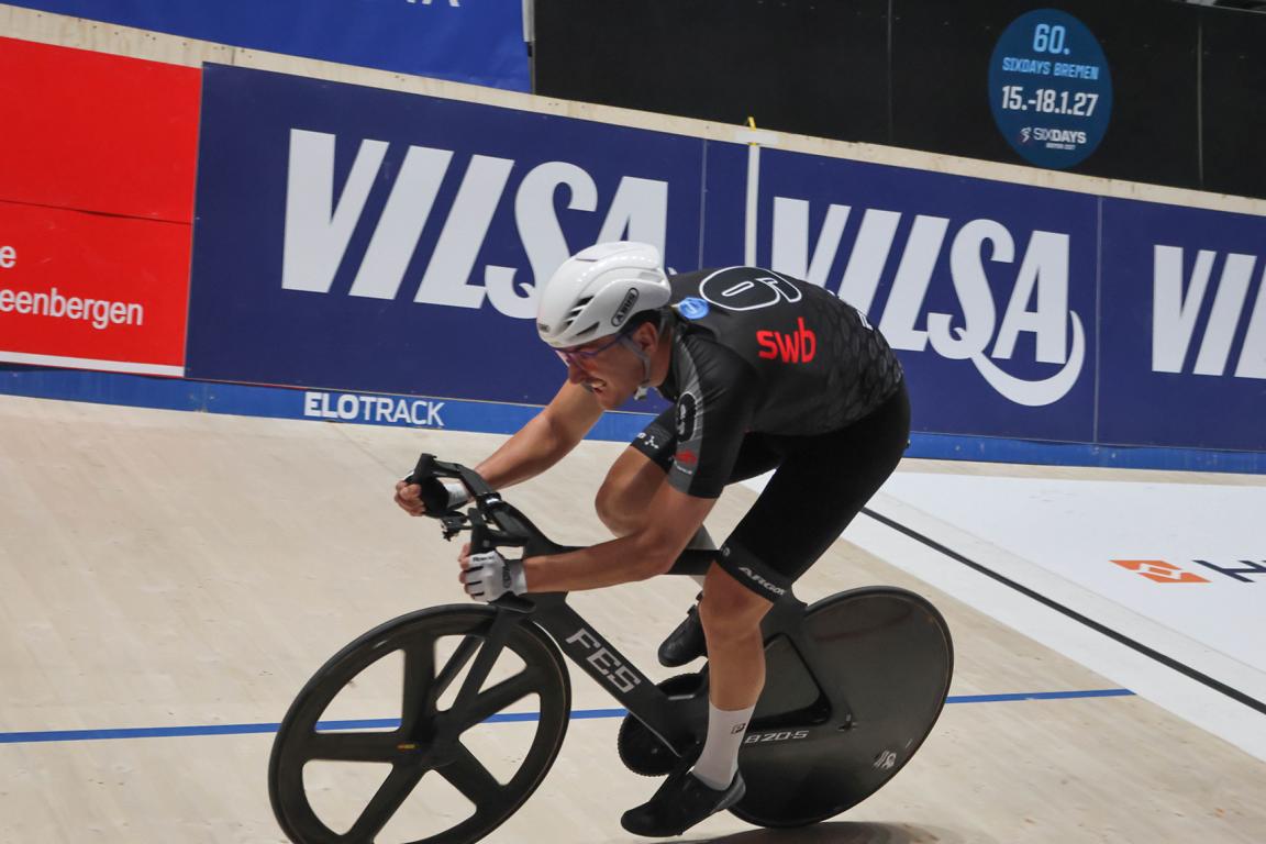 Der 28-jährige Moritz Augenstein kämpft sichtlich um den Gewinn der 59. Sixdays.