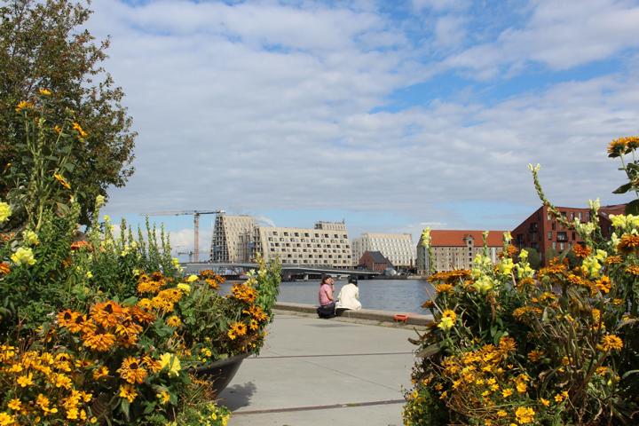 Kopenhagen im Wandel. Gegenüber der Uferpromenade Havnegade im Zentrum wächst die Bebauung stetig